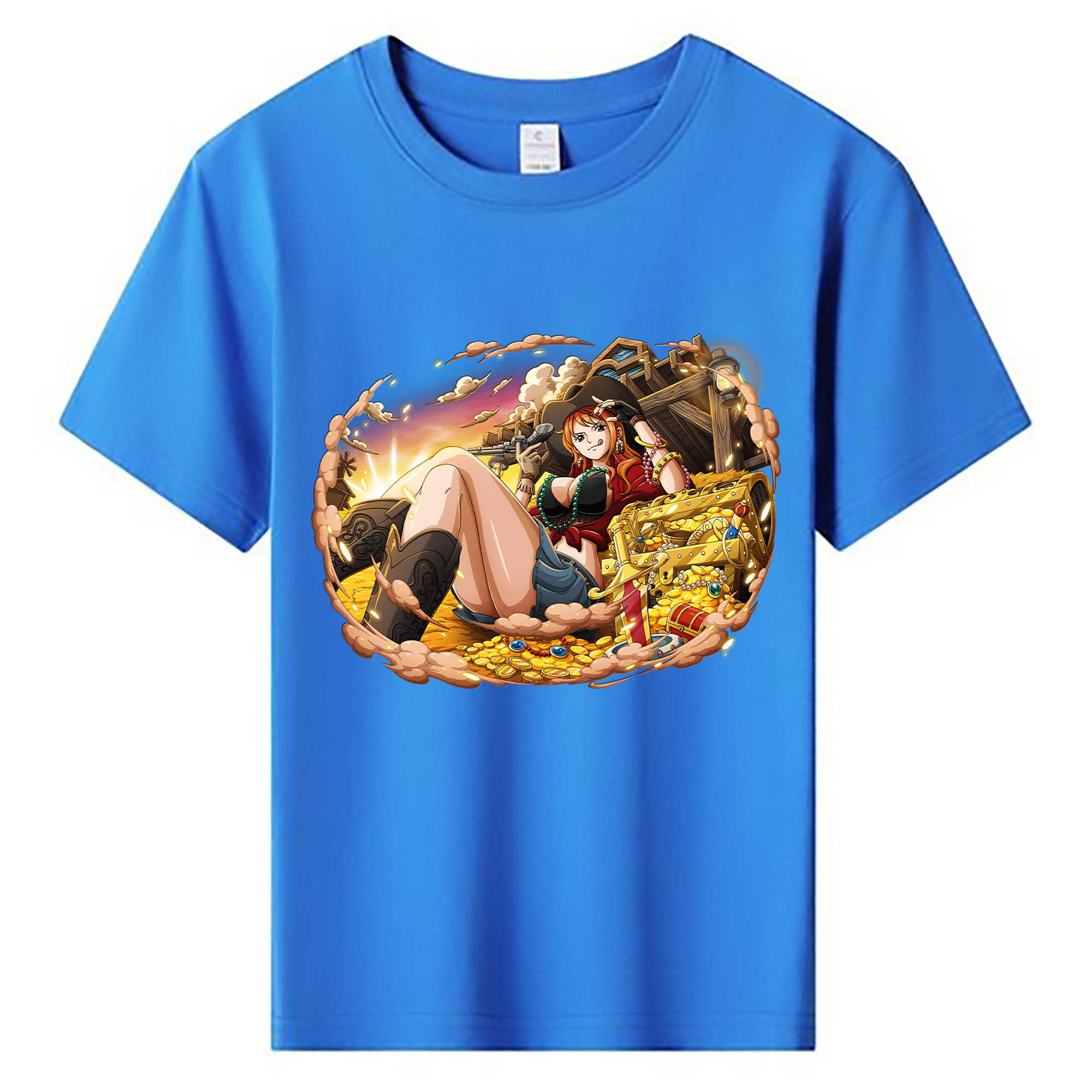 （画像用） ワンピース ナミ ONE PIECE Nami 綿100％キッズTシャツ（フロントプリント）